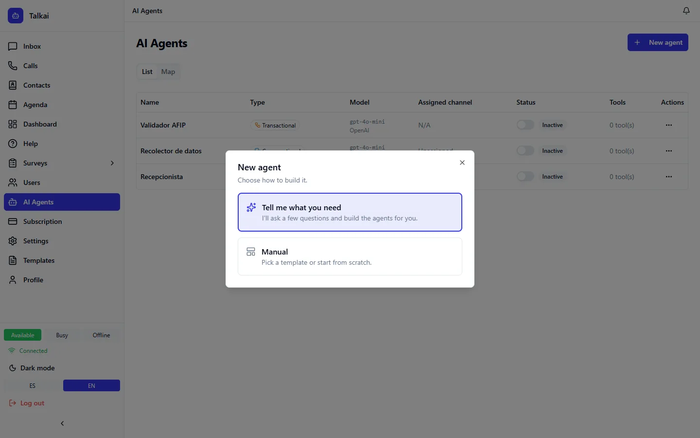 AI Agents list with the 